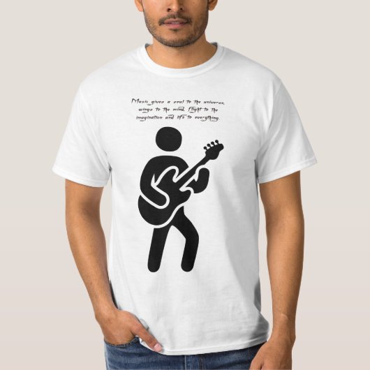 Guitar Player Music citeert Silhouette art T-shirt (Voorkant)