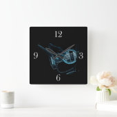 Guitar Player Music Lover's Wall Clock Vierkante Klok (Huis)