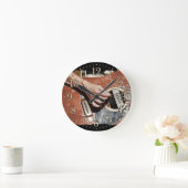 Guitar Player Music Thed Wall Clock Ronde Klok (Huis)