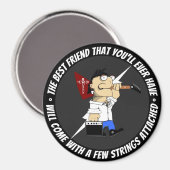 Guitar Player on Road is weer de beste vriend Comi Magneet (Voorkant / Achterkant)