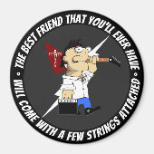 Guitar Player on Road is weer de beste vriend Comi Magneet (Voorkant)