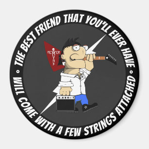 Guitar Player on Road is weer de beste vriend Comi Magneet