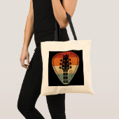 Guitar Player Retro Guitar Pick Music Tote Bag (Voorkant (product))