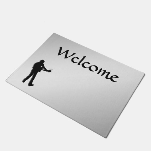 Guitar Player Silver Deurmat (Schuin)