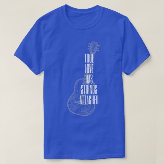 Guitar Player True Love Strings Attached - Guitar5 T-shirt (Design voorkant)