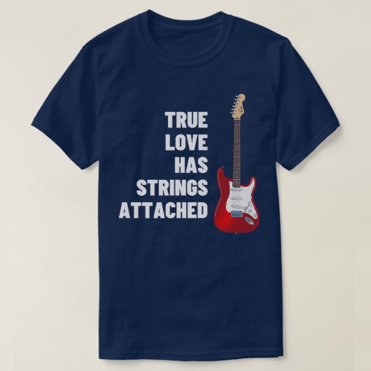 Guitar Player True Love Strings AttachedGuitar556 T-shirt (Design voorkant)