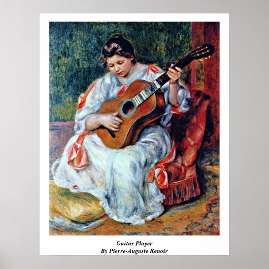 Guitar Player van Pierre-Auguste Renoir Poster (Voorkant)
