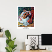 Guitar Player van Pierre-Auguste Renoir Poster (Thuiskantoor)