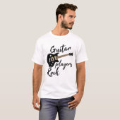 Guitar Players Rock // Fun Music Quote T-shirt (Voorkant volledig)