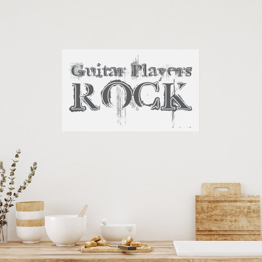 Guitar Players Rock Poster (Keuken)
