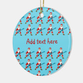 Guitar Plays Santa Claus Keramisch Ornament (Links)