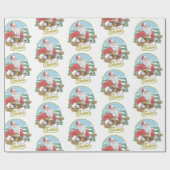 Guitar Plays Santa Claus | Kerstmis Cadeaupapier (Vlak)