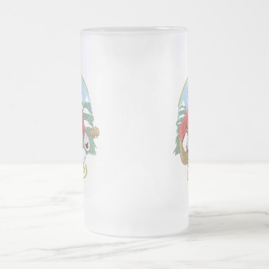 Guitar Plays Santa Claus | Kerstmis Matglas Bierpul (Center)