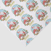 Guitar Plays Santa Claus | Kerstmis Tissuepapier (Detail)