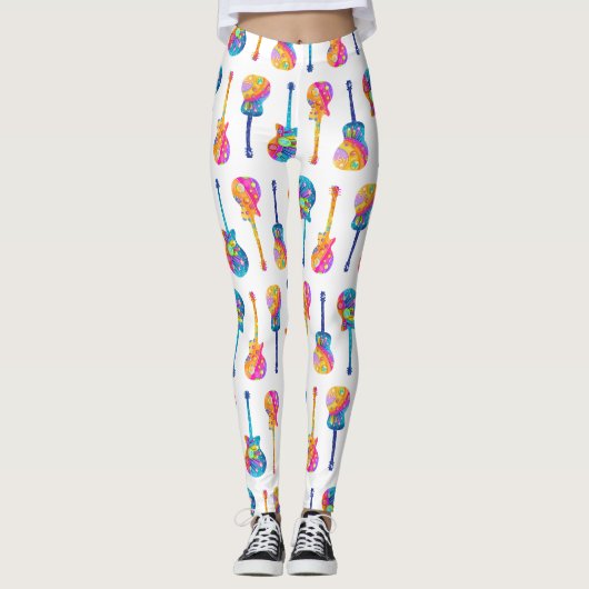 GUITAR POP ART LEGGINGS (Voorkant)