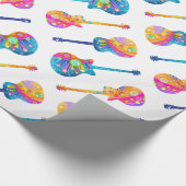 Guitar Pop Art Wrapping Paper Cadeaupapier (Hoek)