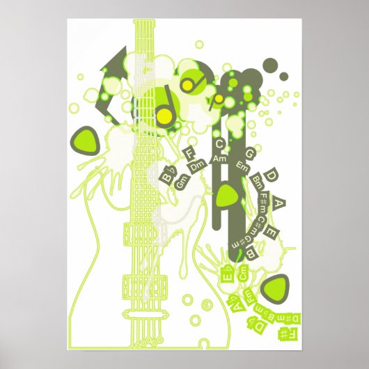 GUITAR-POP TUNES POSTER (Voorkant)
