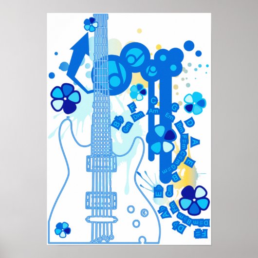 GUITAR-POP TUNES POSTER (Voorkant)