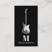 Guitar Professional Musician Custom QR Code Busine Visitekaartje (Voorkant)