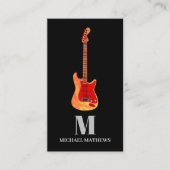 Guitar Professional Musicus Custom QR Code Visitekaartje (Voorkant)