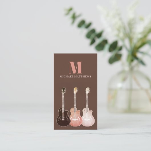 Guitar Professional Musicus Custom QR Code Visitekaartje (Staand voorkant)