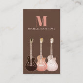 Guitar Professional Musicus Custom QR Code Visitekaartje (Voorkant)