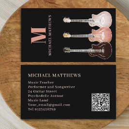 Guitar Professional Musicus Custom QR Code Visitekaartje