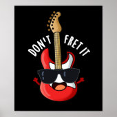 Guitar Pun Dark BG is grappig. Poster (Voorkant)