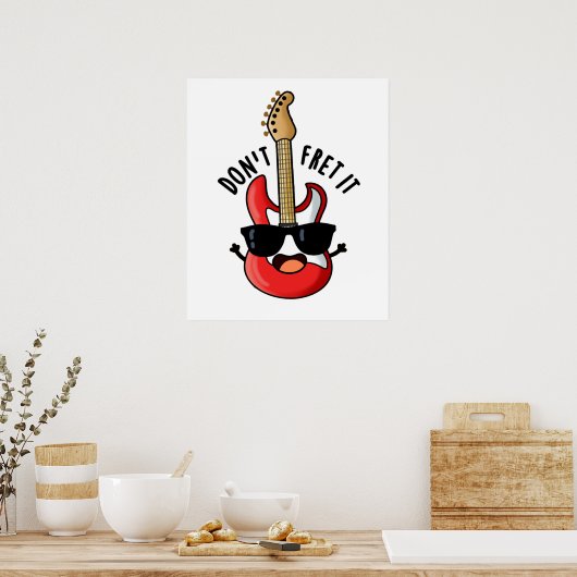 Guitar Pun is grappig. Poster (Keuken)