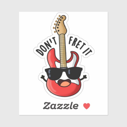 Guitar Pun is grappig. Sticker (Vel)