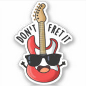 Guitar Pun is grappig. Sticker (Voorkant)