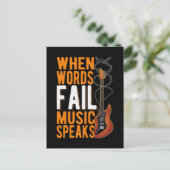Guitar Quote Guitarist Inspirerend Music Lover Briefkaart (Staand voorkant)