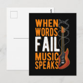 Guitar Quote Guitarist Inspirerend Music Lover Briefkaart (Voorkant / Achterkant)