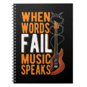 Guitar Quote Guitarist Inspirerend Music Lover Notitieboek (Voorkant)