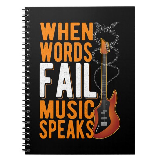 Guitar Quote Guitarist Inspirerend Music Lover Notitieboek (Voorkant)