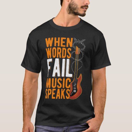 Guitar Quote Guitarist Inspirerend Music Lover T-shirt (Voorkant)