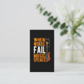 Guitar Quote Guitarist Inspirerend Music Lover Visitekaartje (Staand voorkant)