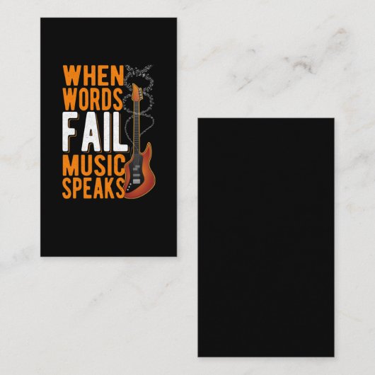 Guitar Quote Guitarist Inspirerend Music Lover Visitekaartje (Voorkant / Achterkant)
