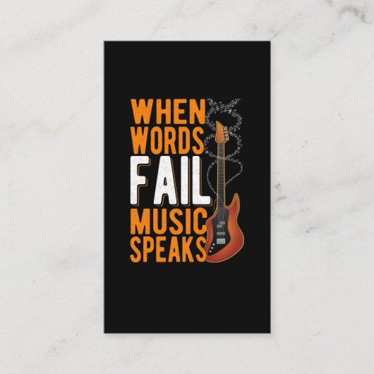 Guitar Quote Guitarist Inspirerend Music Lover Visitekaartje (Voorkant)