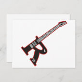 Guitar R Briefkaart (Voorkant / Achterkant)