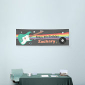 Guitar Rainbow Rockstar Birthday Party Banner (Beurs)