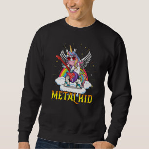 Guitar Rainbow Wing Unicorn Heavy Rock Music Metal Trui