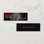 GUITAR-reeksen roze profielkaart Mini Visitekaartje (Voorkant / Achterkant)