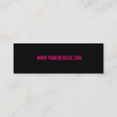 GUITAR-reeksen roze profielkaart Mini Visitekaartje (Achterkant)