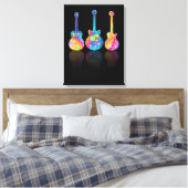  GUITAR REFLECTIONS CANVAS PRINT (Insitu (Slaapkamer))