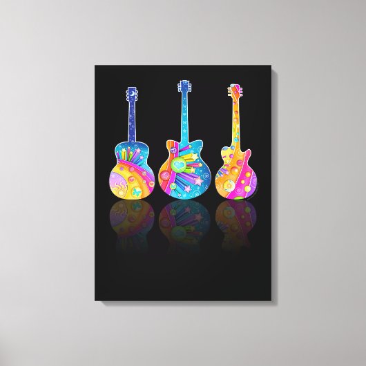  GUITAR REFLECTIONS CANVAS PRINT (Voorkant)