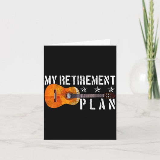Guitar Retirement Plan - Funny Gift For Retired Gu Kaart (Voorkant)
