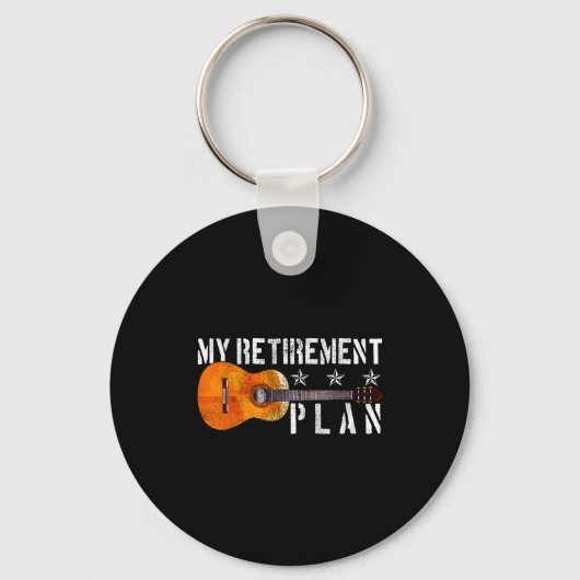 Guitar Retirement Plan - Funny Gift For Retired Gu Sleutelhanger (Voorkant)