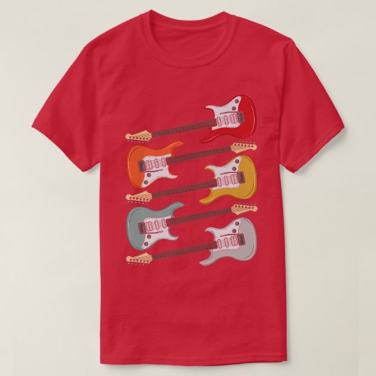 Guitar Retro Electrical Guitars GraphicGui T-shirt (Design voorkant)