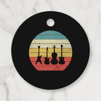 Guitar  Retro Sunset Guitar Music Gift Bedankjes Labels